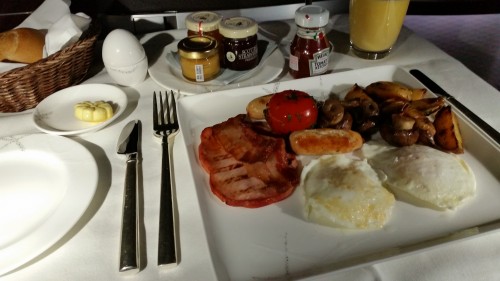 cathay pacific first class breakfast 500x281