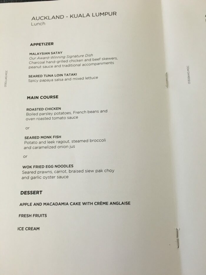 malaysia airlines business class auckland kuala lumpur lunch menu 700x933