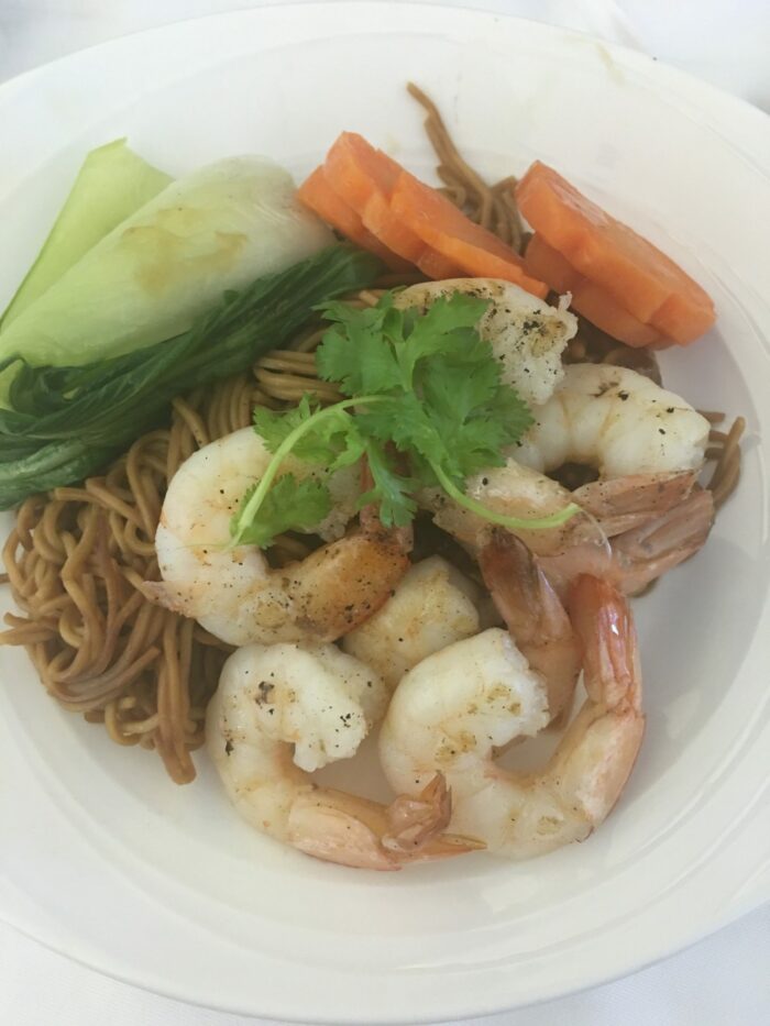 malaysia airlines business class lunch noodles shrimp 700x933