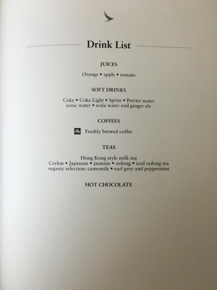 cathay pacific business class airbus a330 300 hong kong to osaka via taipei drink list 700x933