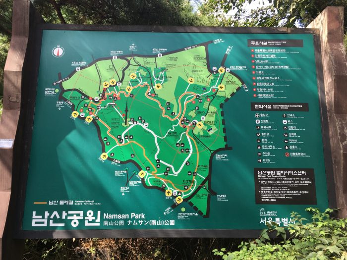 namsan park map 700x525