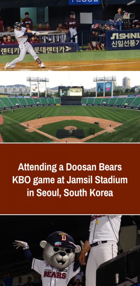 attending a doosan bears kbo game at jamsil stadium in seoul south korea baseball 491x1000