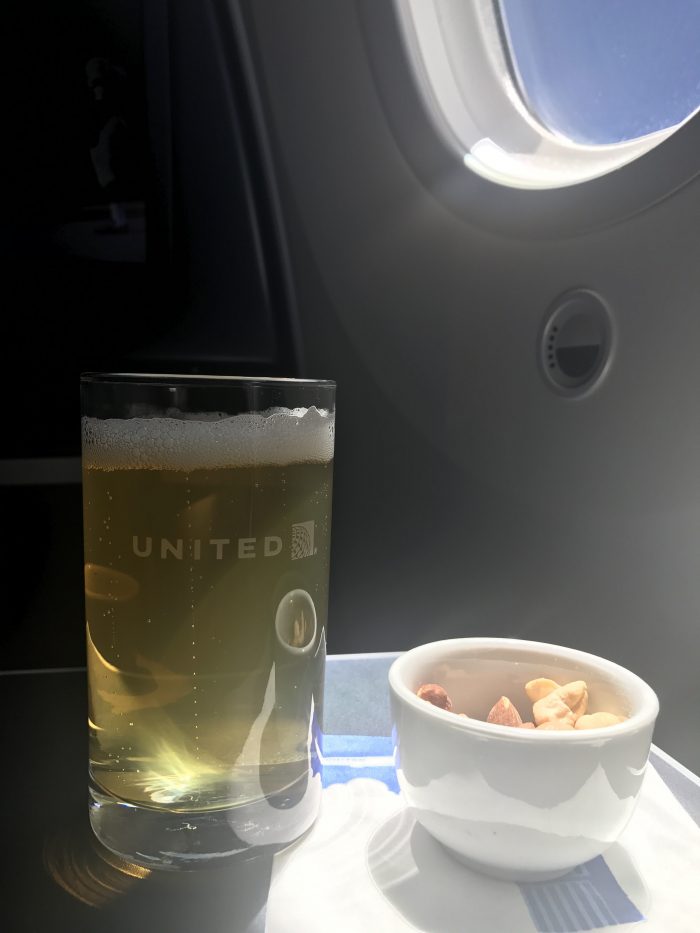 united polaris business class boeing 787 9 san francisco sfo to denver den beer nuts 700x933