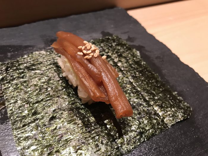 manten sushi marunouchi omakase dried cucumber 700x525
