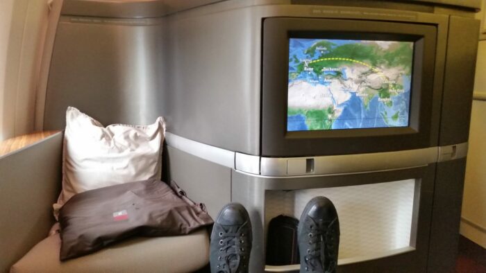 Cathay Pacific First Class 777-300ER Frankfurt FRA to Hong Kong HKG Review