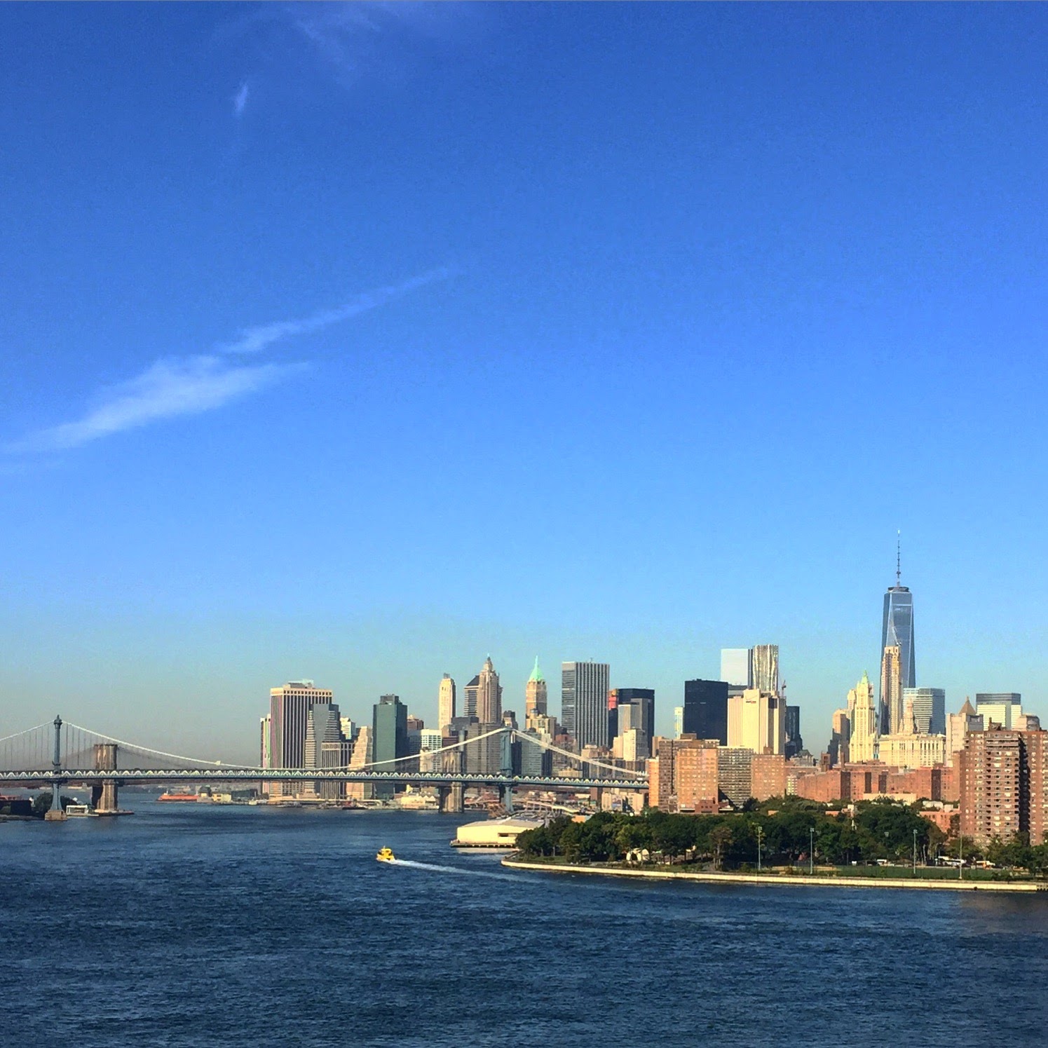 new york skyline from williamsburg bridge - Travel Contests: January 6, 2016 - Skiing, NYC, St Lucia & more