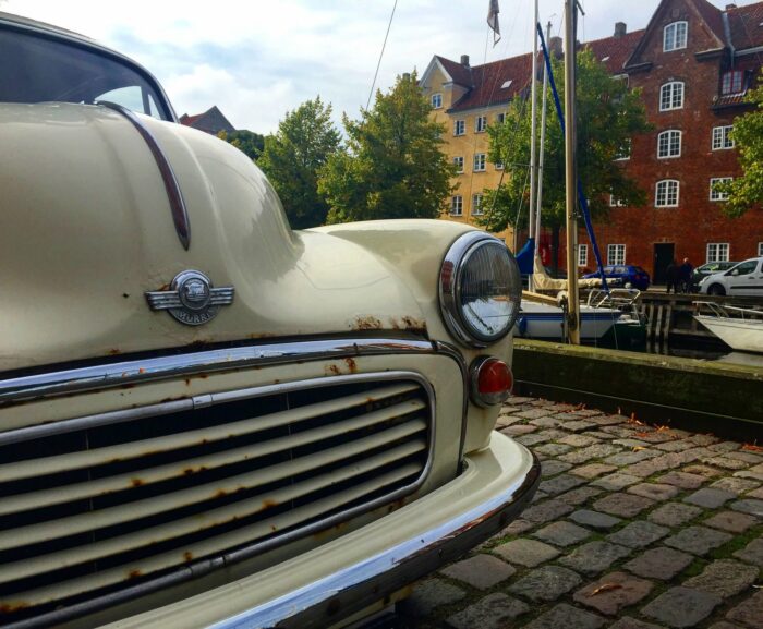 copenhagen classic car 700x577 - Walking around Nyhavn & Christiania in Copenhagen, Denmark