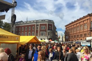 Street markets including Riga Central Market & food in Riga, Latvia
