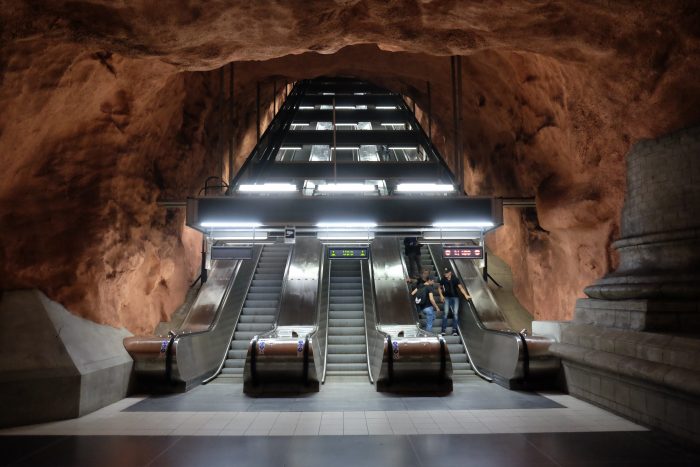 radhuset station stockholm 700x467 - Exploring the underground art of Stockholm’s Metro system