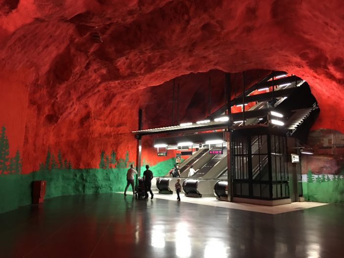 solna centrum station 700x525 - Exploring the underground art of Stockholm’s Metro system