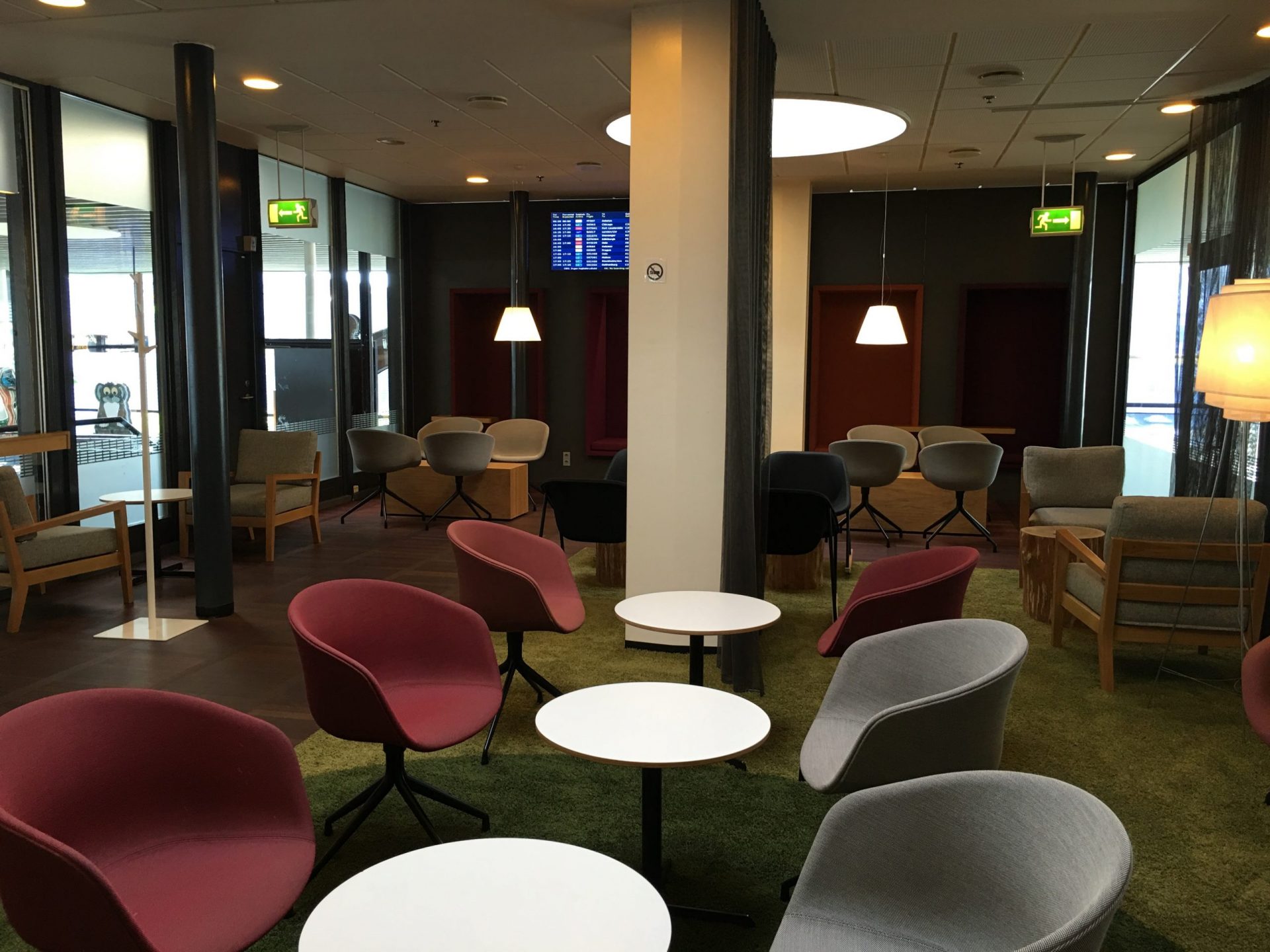 aspire lounge copenhagen seats scaled - Aspire Lounge Copenhagen CPH Airport review
