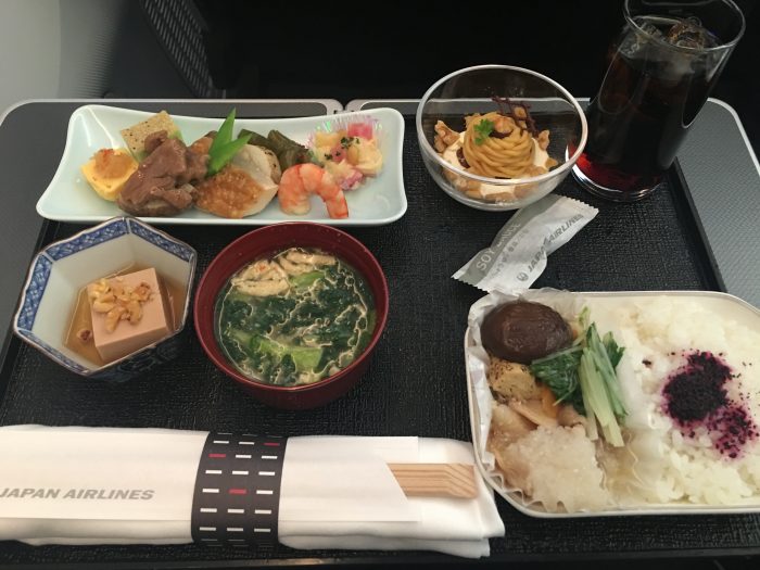 japan airlines business class japanese lunch seoul gimpo tokyo haneda 700x525 - Japan Airlines JAL Business Class Boeing 787-800 Seoul Gimpo GMP to Tokyo Haneda HND review