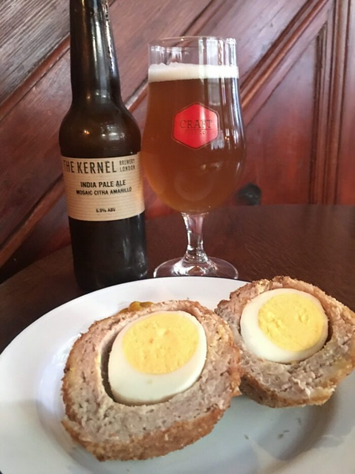 craft beer scotch egg 700x933 - 8 Great Places for Craft Beer in Central London - Westminster - SoHo - Covent Garden - Pimlico - Mayfair