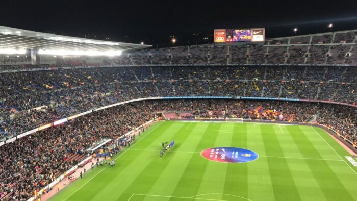 Attending an FC Barcelona match at Camp Nou