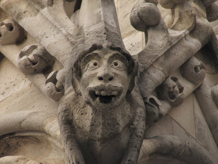 gargoyle notre dame eyes 700x525 - On Notre-Dame Cathedral, Evolution, Growth, & Rebuilding