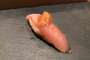 Eating omakase at Manten Sushi Marunouchi in Tokyo, Japan