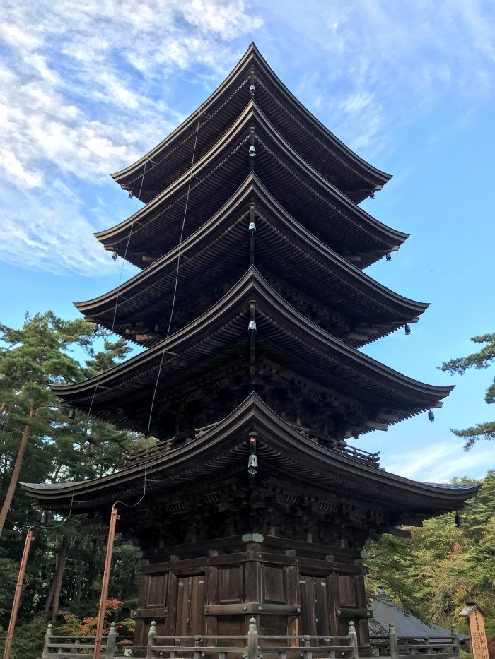 fukusenji pagoda 700x933 - A day trip from Morioka to Tono, Japan