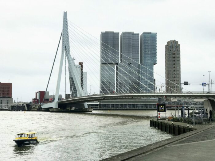 erasmusbrug wilhelminapier kop van zuid 700x525 - A day out in Rotterdam's Kop van Zuid & Wilhelminapier