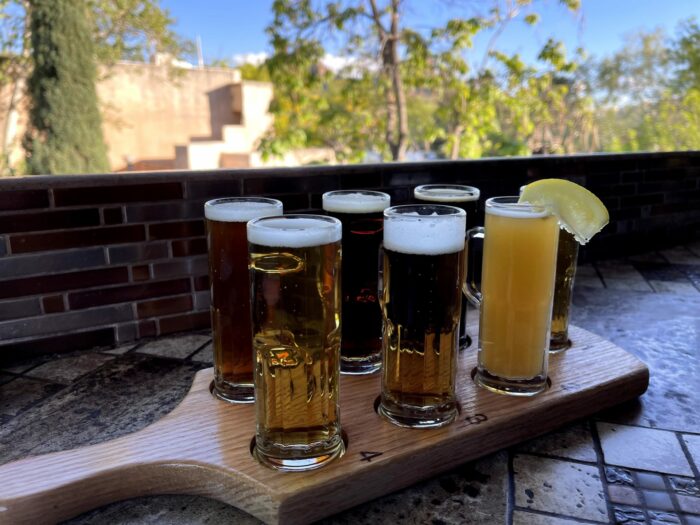 oak creek brewery beer flight 700x525 - 5 great places for craft beer in Sedona, Arizona