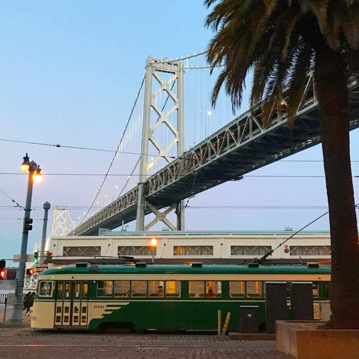 embarcadero bay bridge street car 700x700 - 49 Fun Things to Do in San Francisco