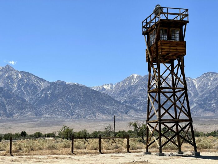 manzanar concentration camp watchtower 700x525 - Manzanar: Ugly American History in Beautiful Eastern California
