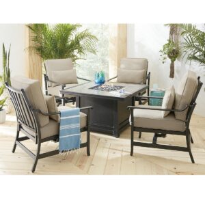 Amsterdam Outdoor 5-Pc. Chat Set (1 Fire Pit & 4 Rocker Club Chairs), Created for Macy's