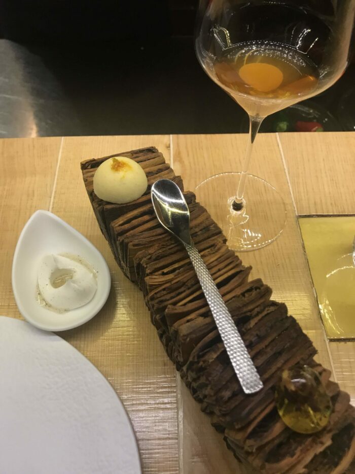 disfrutar deconstructed whisky tart 700x933 - Disfrutar in Barcelona, Spain: One of the Most Amazing Dining Experiences of My Life