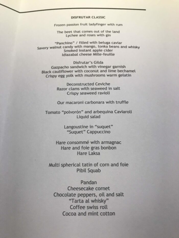 disfrutar menu 700x933 - Disfrutar in Barcelona, Spain: One of the Most Amazing Dining Experiences of My Life