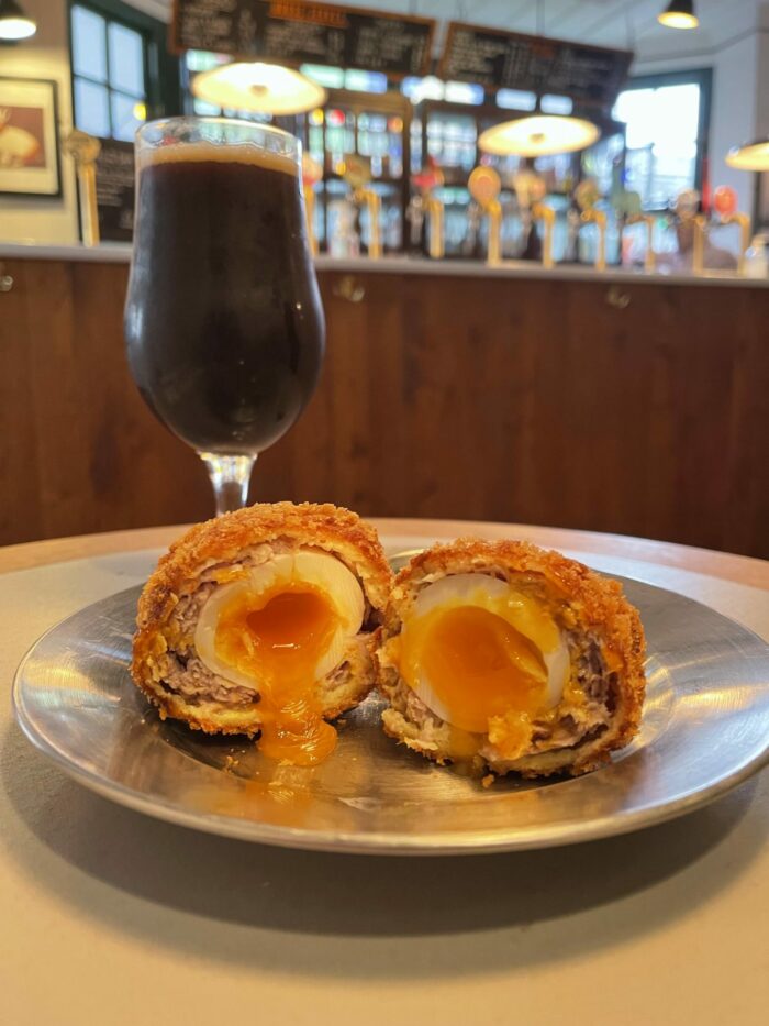 pint shop cambridge craft beer scotch egg 700x933 - 8 Great Places for Craft Beer in Cambridge, England