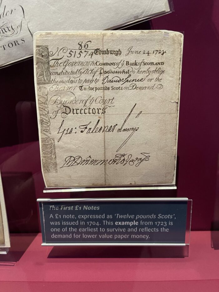 museum on the mound oldest scottish banknote 700x933
