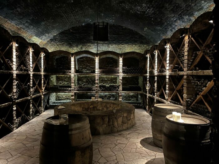 bzenec castle winery cellar bottles 700x525 - Bzenec Castle Winery & Bzenec Castle