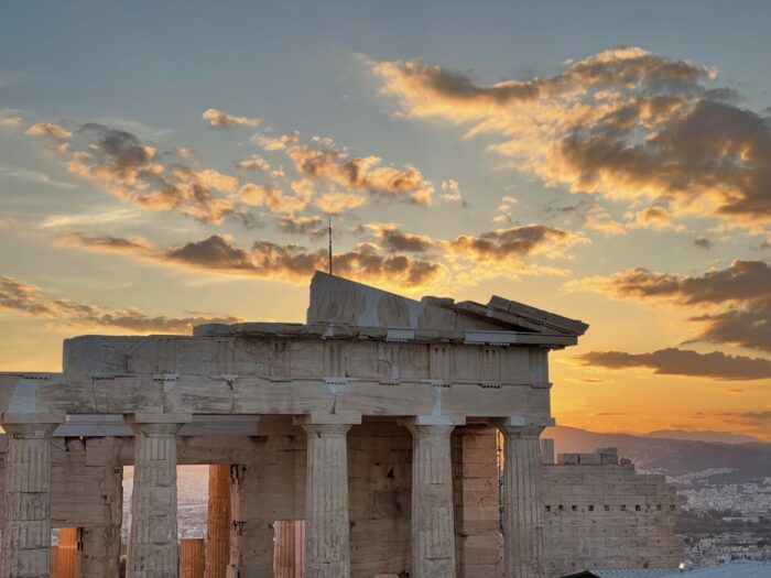 acropolis views athens sunset 700x525