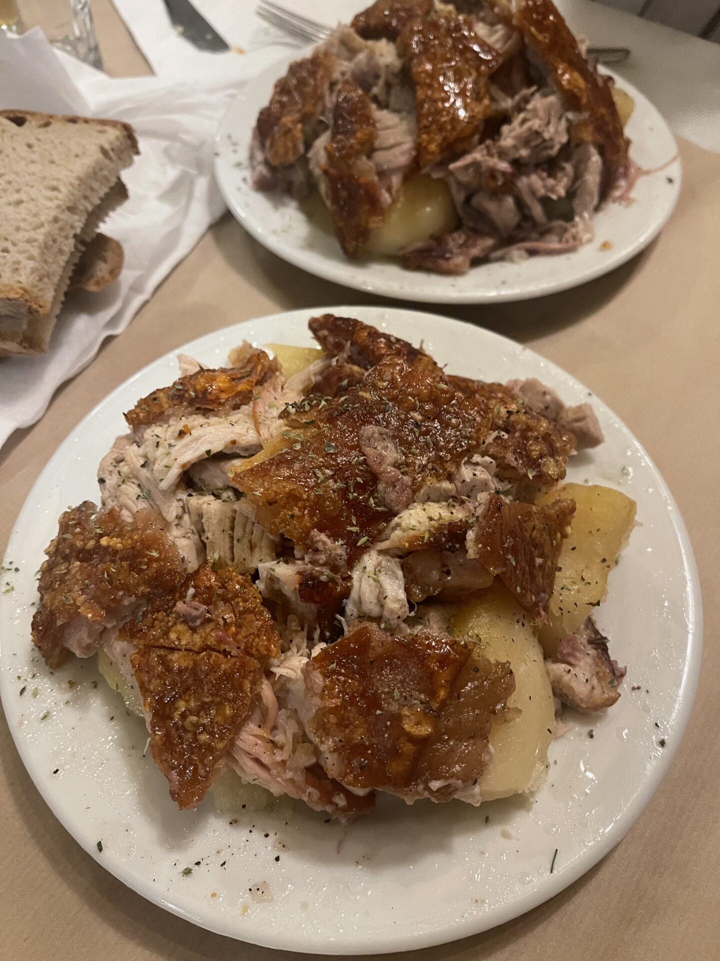 Gournopoula (Roast Pork) in Kalamata, Greece