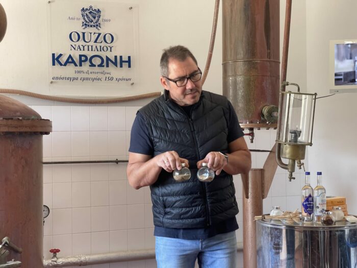 karonis distillery ouzo distilling process 700x525