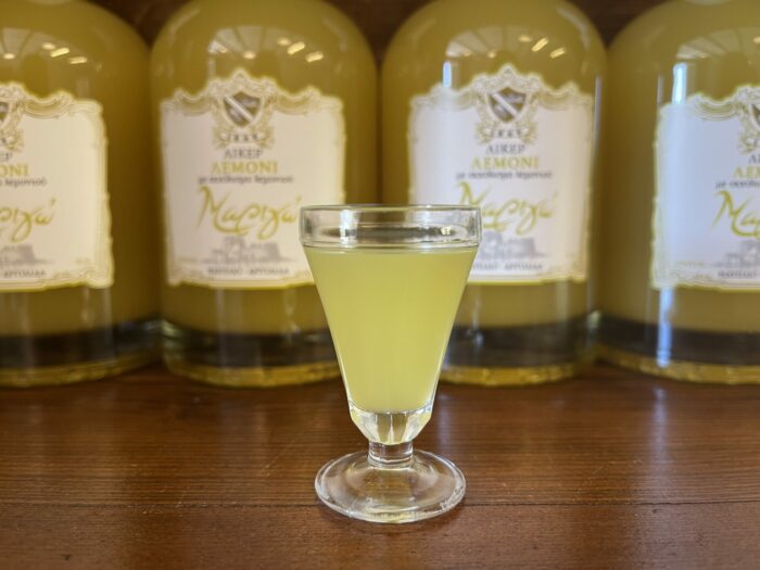 karonis distillery tasting lemon brandy 700x525