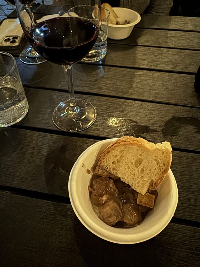 eating europe trastevere food tour roman pork stew 700x933
