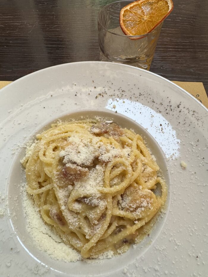 9 Great Places For The Best Pasta In Rome, Italy saltimbocca ristorante rome best pasta carbonara 700x933