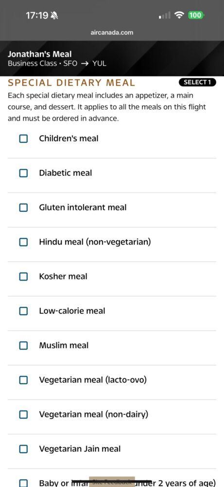 air canada app meal selection 461x1000