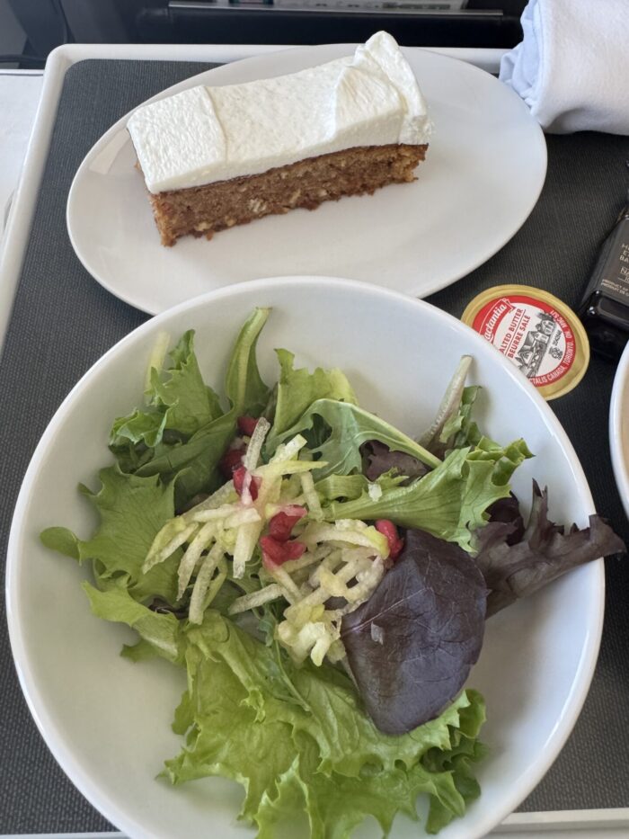 air canada business class cake salad 700x933