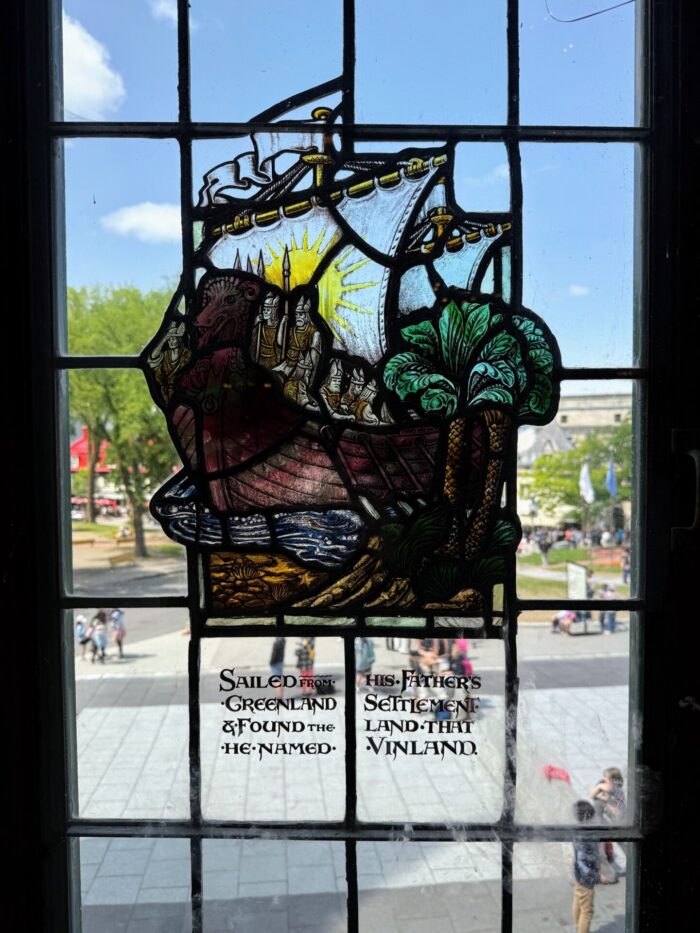 fairmont le chateau frontenac jacques cartier room stained glass windows 700x933