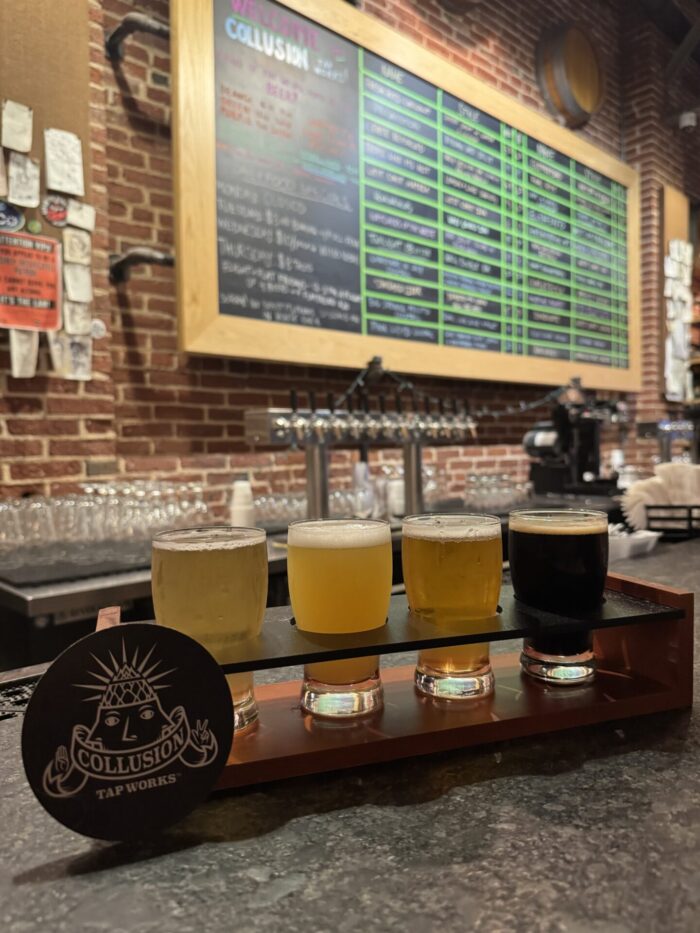 collusion tap works brewery york craft beer flight 700x933
