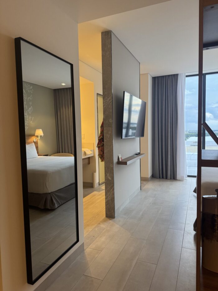 Hyatt Place Cancun Airport Review hyatt place cancun airport mirror bathroom 700x933